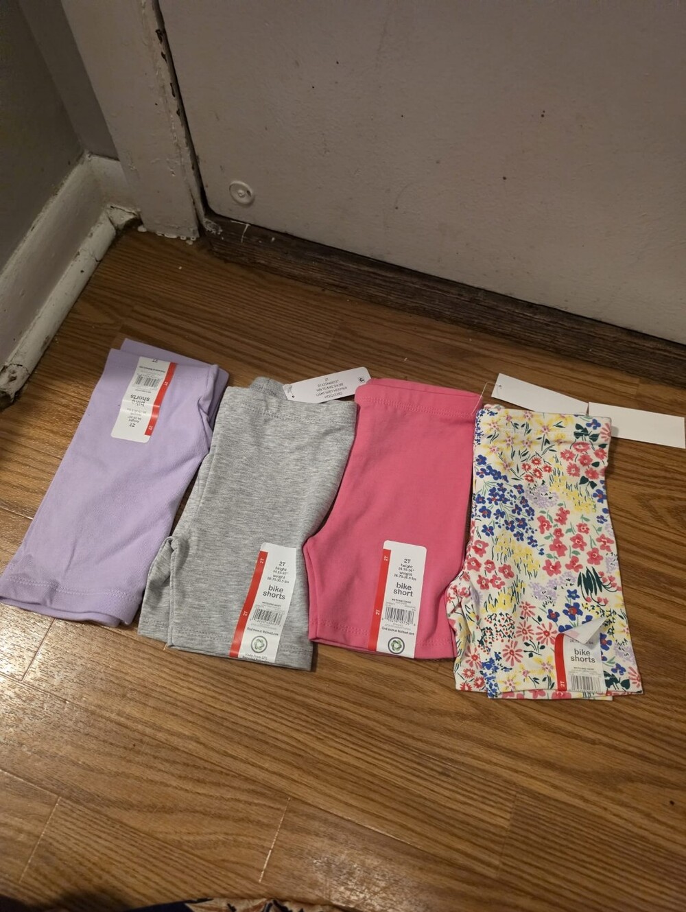 Target Girls' Bike Shorts Set - Lavender, Gray, Pink, Floral